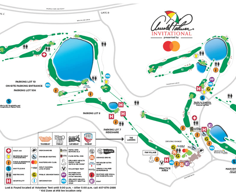 Map of the golf course