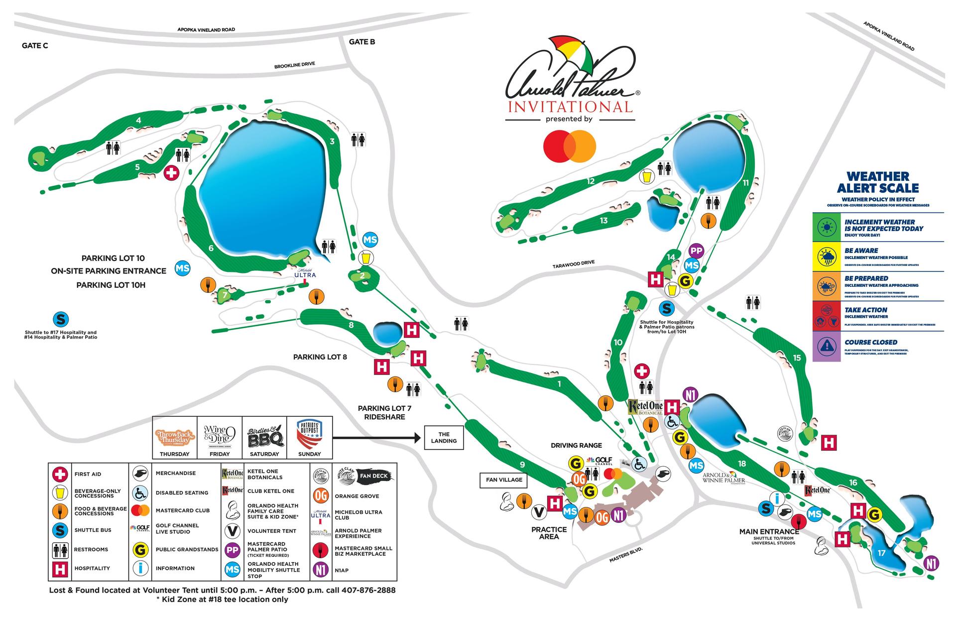 Map of the golf course